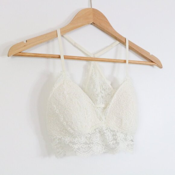 *Aerie White Lace Raceback Bra - Picture 3 of 6
